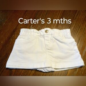 Carter's 3 Months, White Jean Baby Skorts